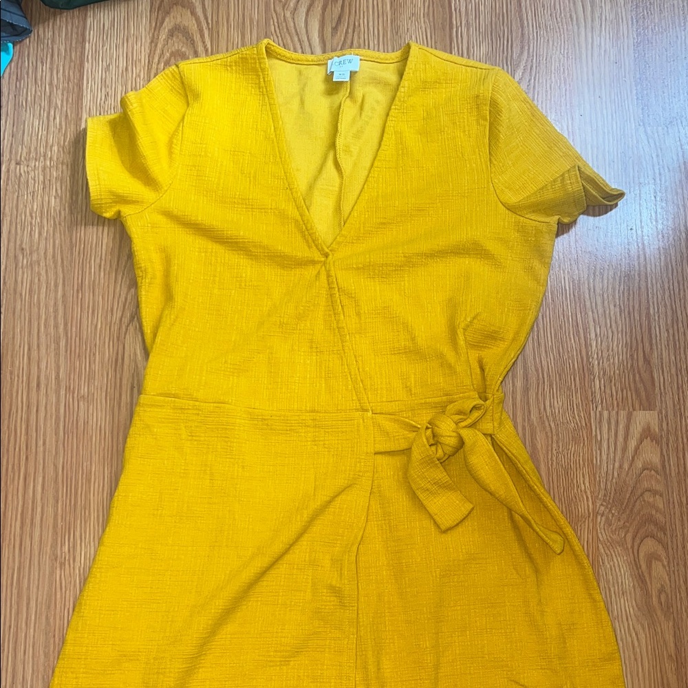 J. Crew Warm Yellow knee-length Wrap Dress